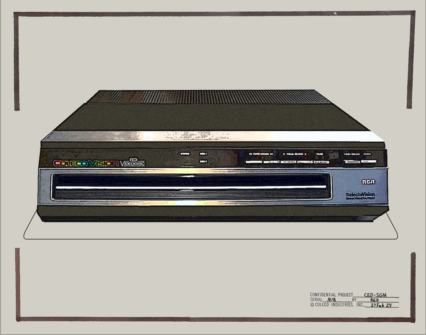 ColecoVision Expansion Module 3 CED Video Disc Concept